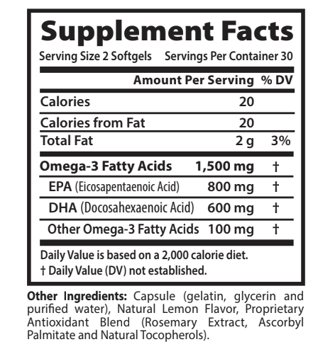 Omega 8060 Supplement Facts